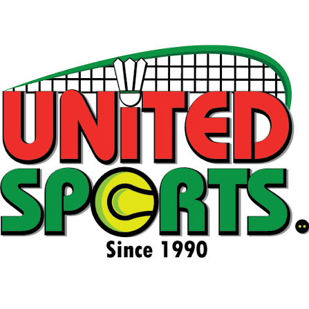 A Yonex racket bag with rackets and shuttles, representing the United Sports range